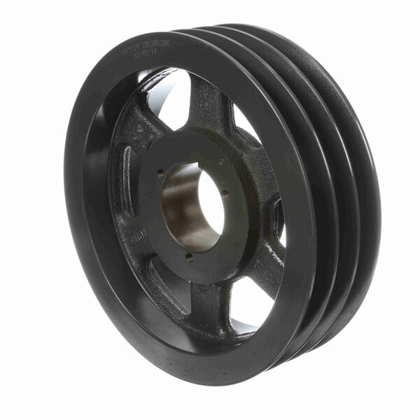 3 Groove Cast Iron Bushed Bore Multiple Sheave, 3TC110